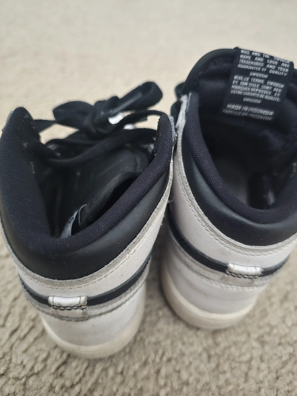 Nike Kids' Black and White High-Top Sneakers
